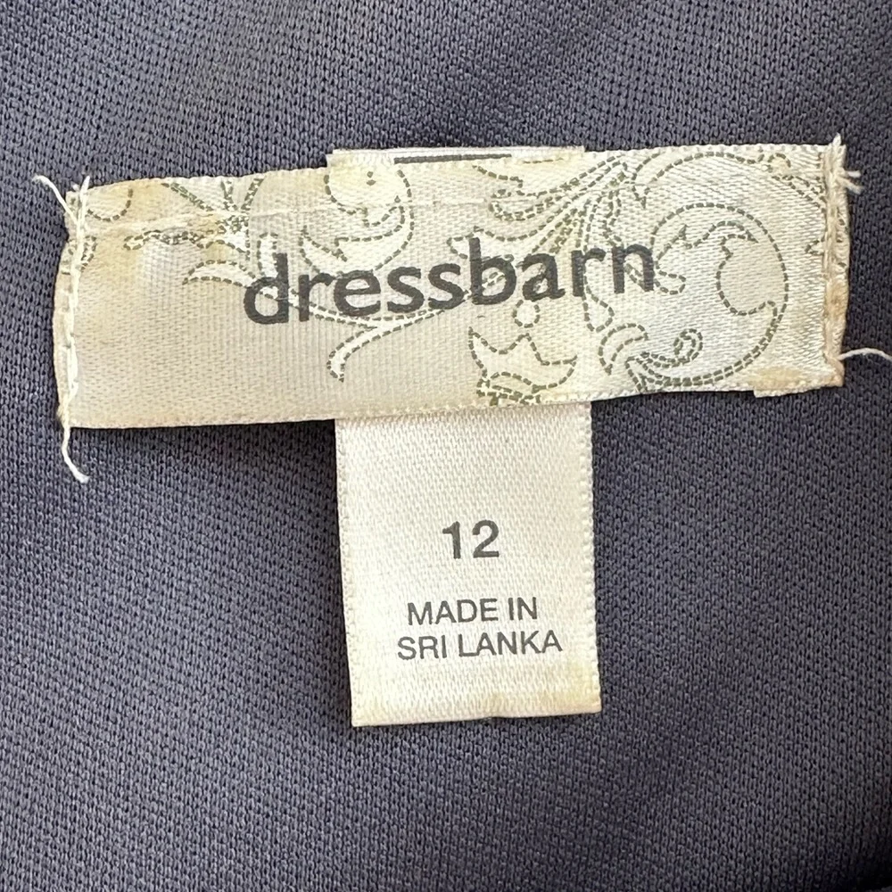Dressbarn Gray Peplum Ruffle Business Interview Office Dress 12 - Picture 4 of 6
